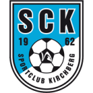 SCK Sportclub Kirchberg Logo: Schwarze Buchstaben auf hellblauem Wappen mit Fußball und Gründungsjahr 1962.