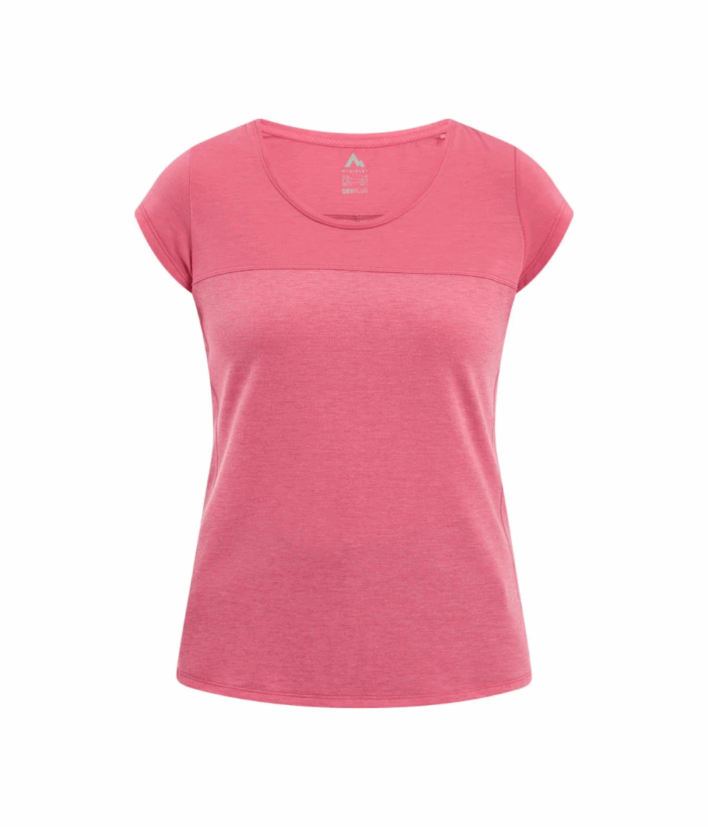 McKinley atmungsaktives T-Shirt Damen in rosa