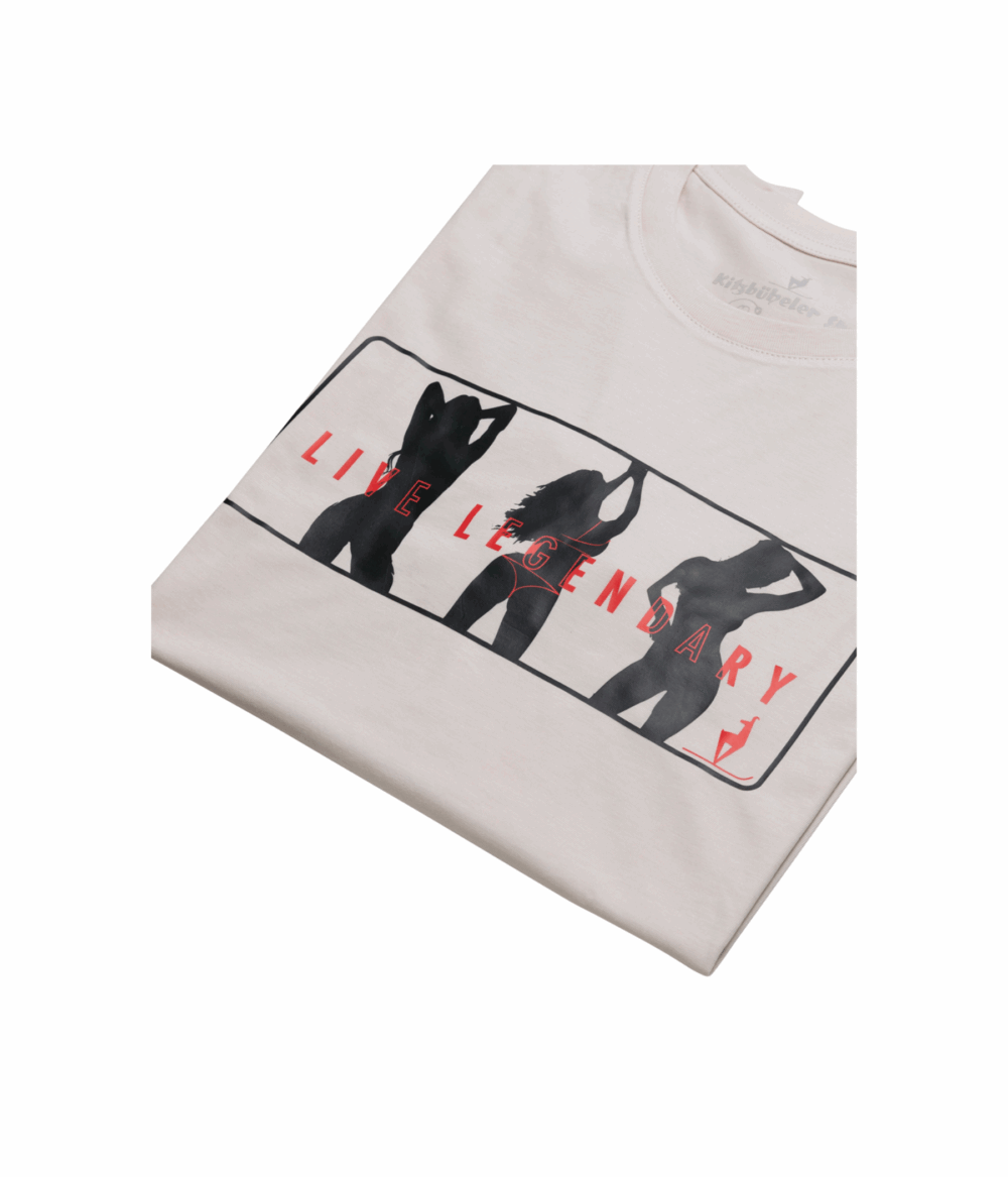 Kitzbüheler Ski Herren T-Shirt in weiß mit schwarz-rotem Design